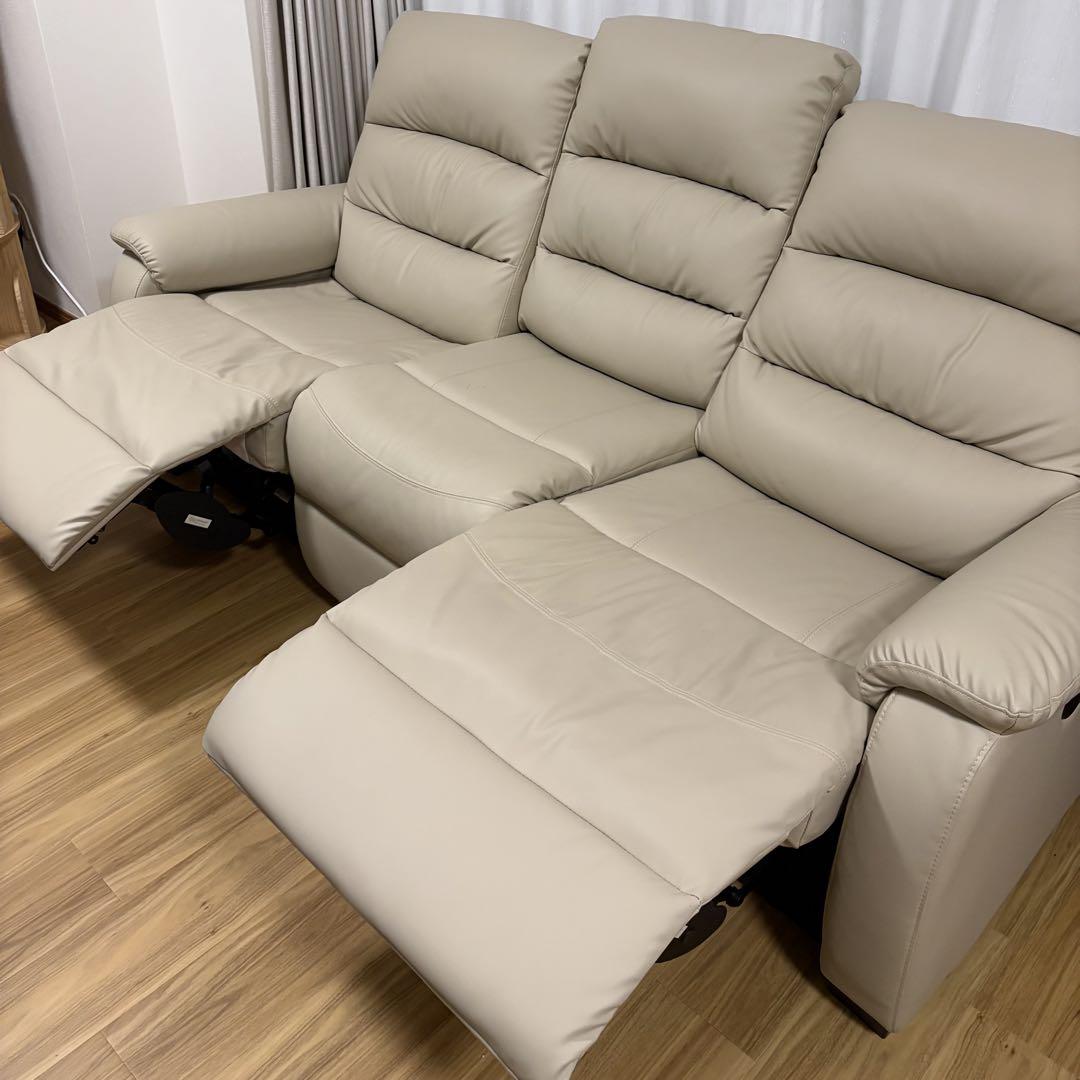 【お値下げ・美品】ニトリ 電動リクライニングソファ 3人掛け
