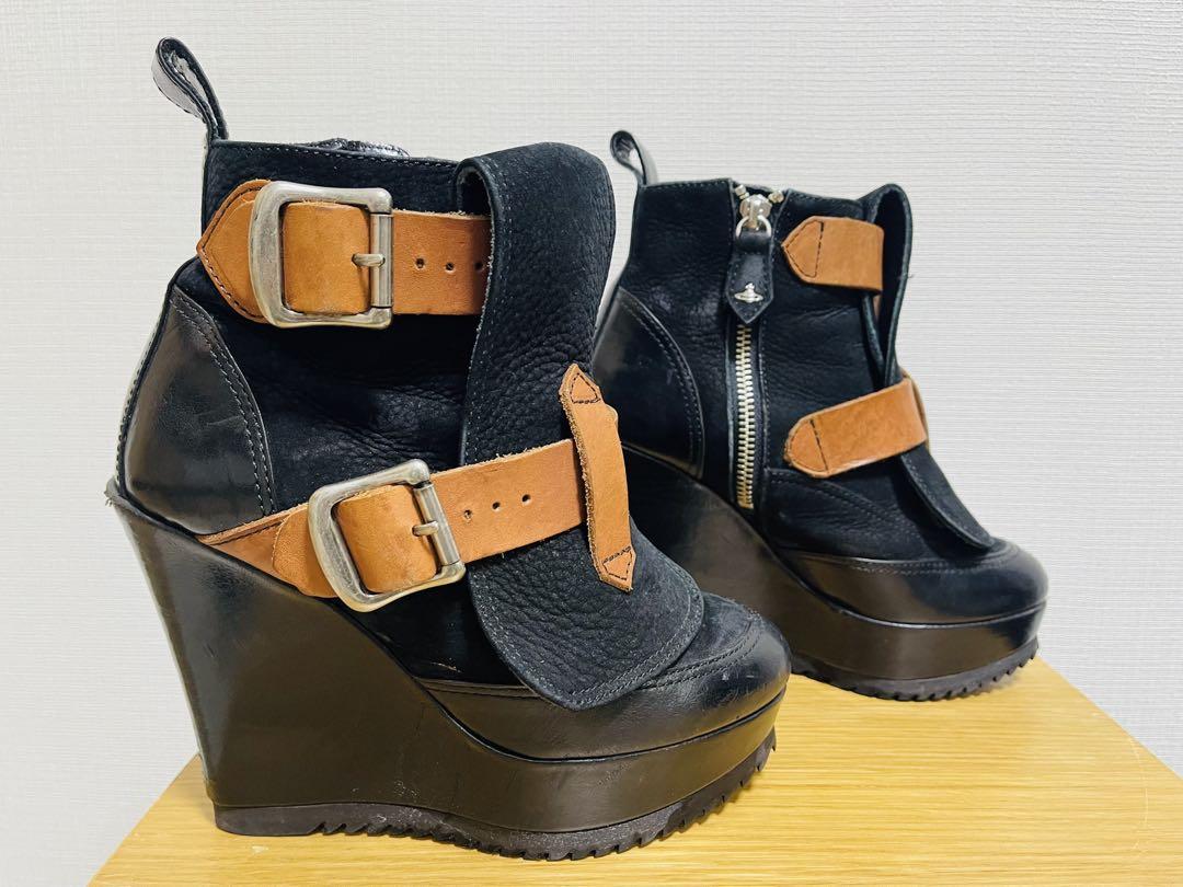 vivienne westwood ウェッジヒールショートブーツ