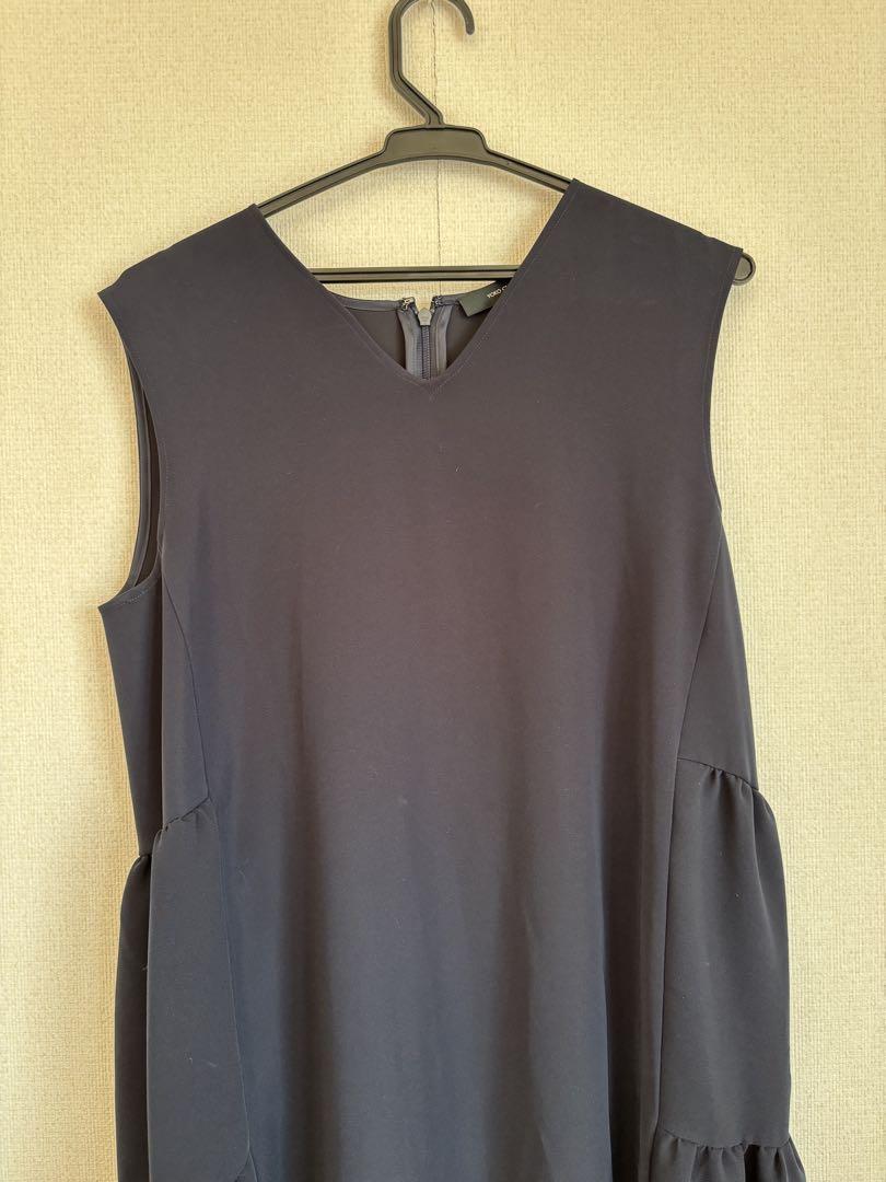 YOKO CHAN バックティアードマキシドレス ネイビー 38 レディース