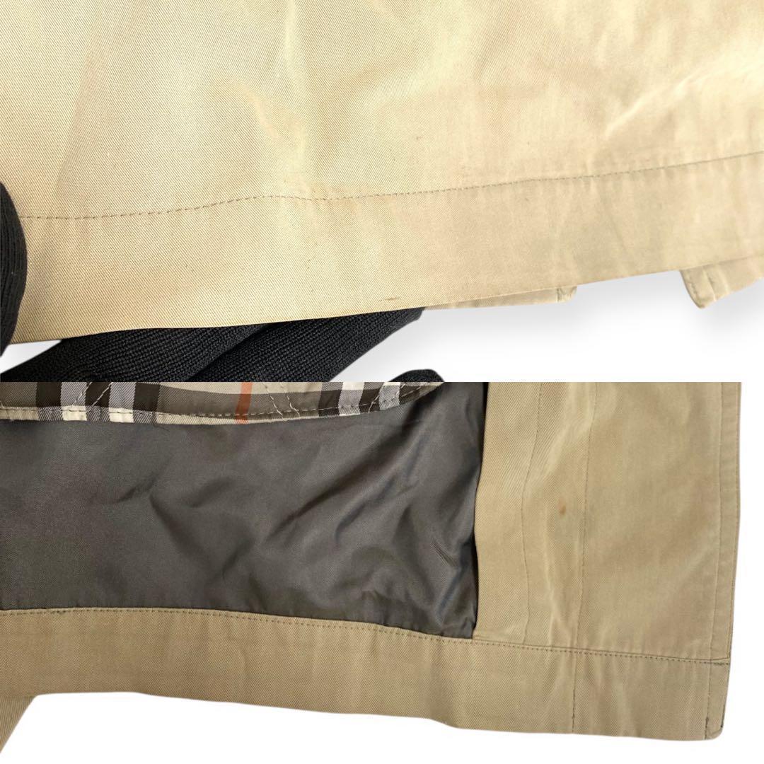 【希少 1枚袖】バーバリーズ ステンカラーコート ノバチェック ライナー付 M
