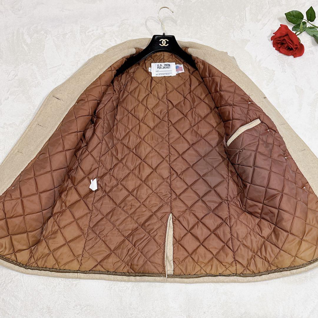 極美品✨　schott ショット　ピーコート　ベージュ　40 ウール