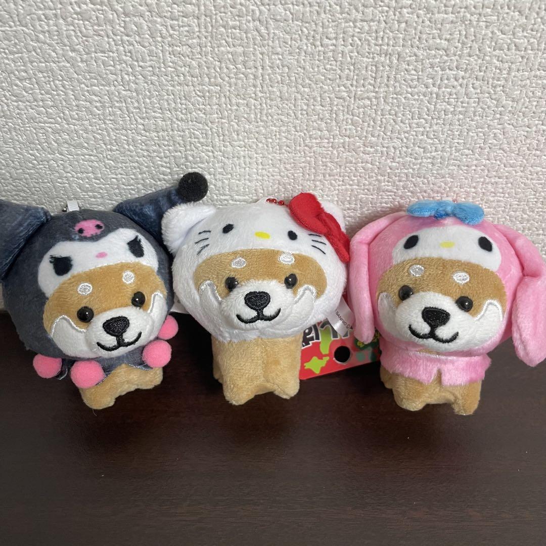 旅するマメしば　サンリオ　キティ　マイメロ　クロミ　3点セット