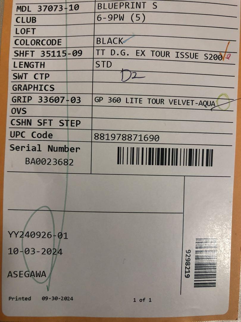 新品　PING ピンブループリントS アイアン5本セット　DG EXイシュー