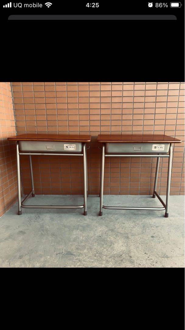 木製天板 学習机と椅子2台セット