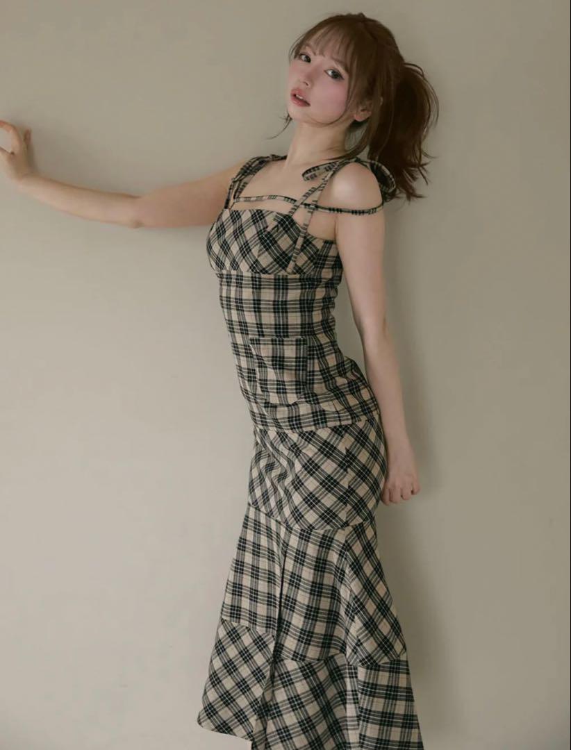 ❁⃘ andmary Cecily check long dress - メルカリ
