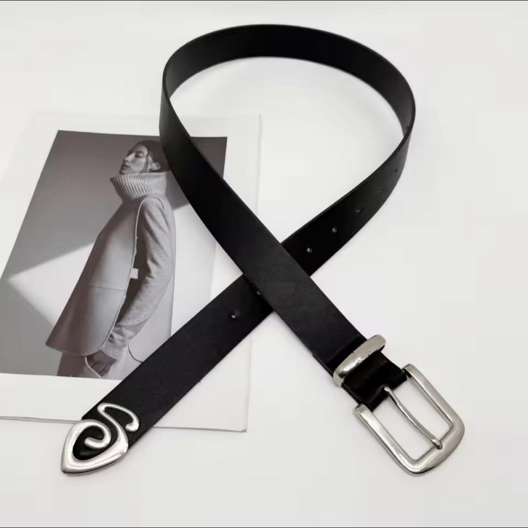 stussy ステューシー　ブラックレザーベルト