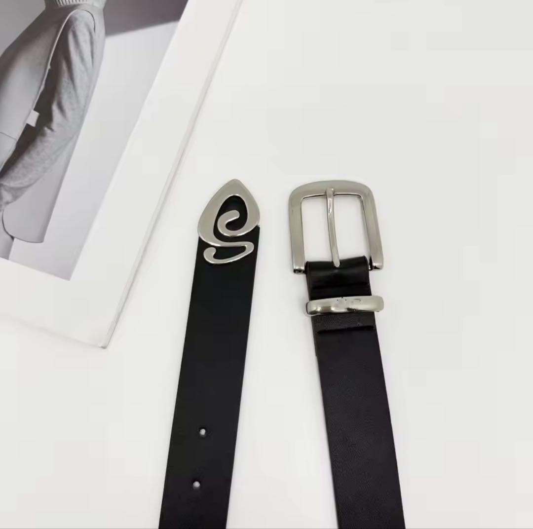stussy ステューシー　ブラックレザーベルト
