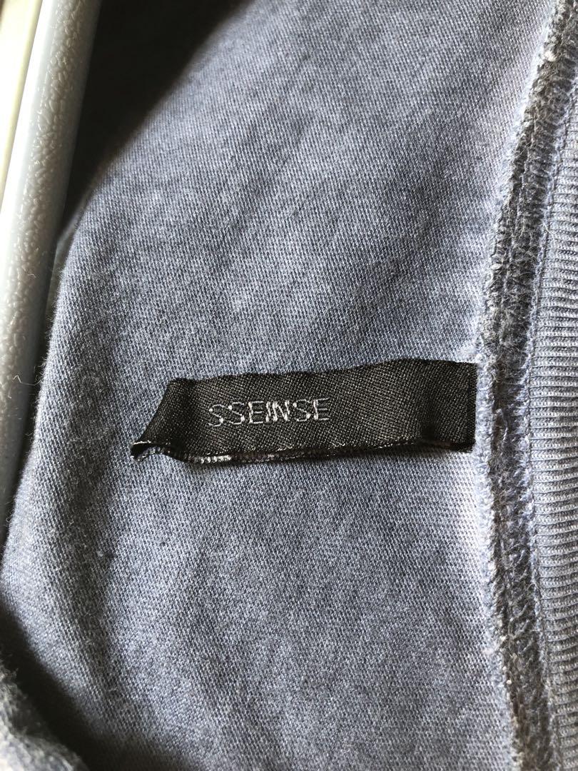 美品　SSEINSE イタリア製　製品染め　Tシャツ　ヘンリーネック