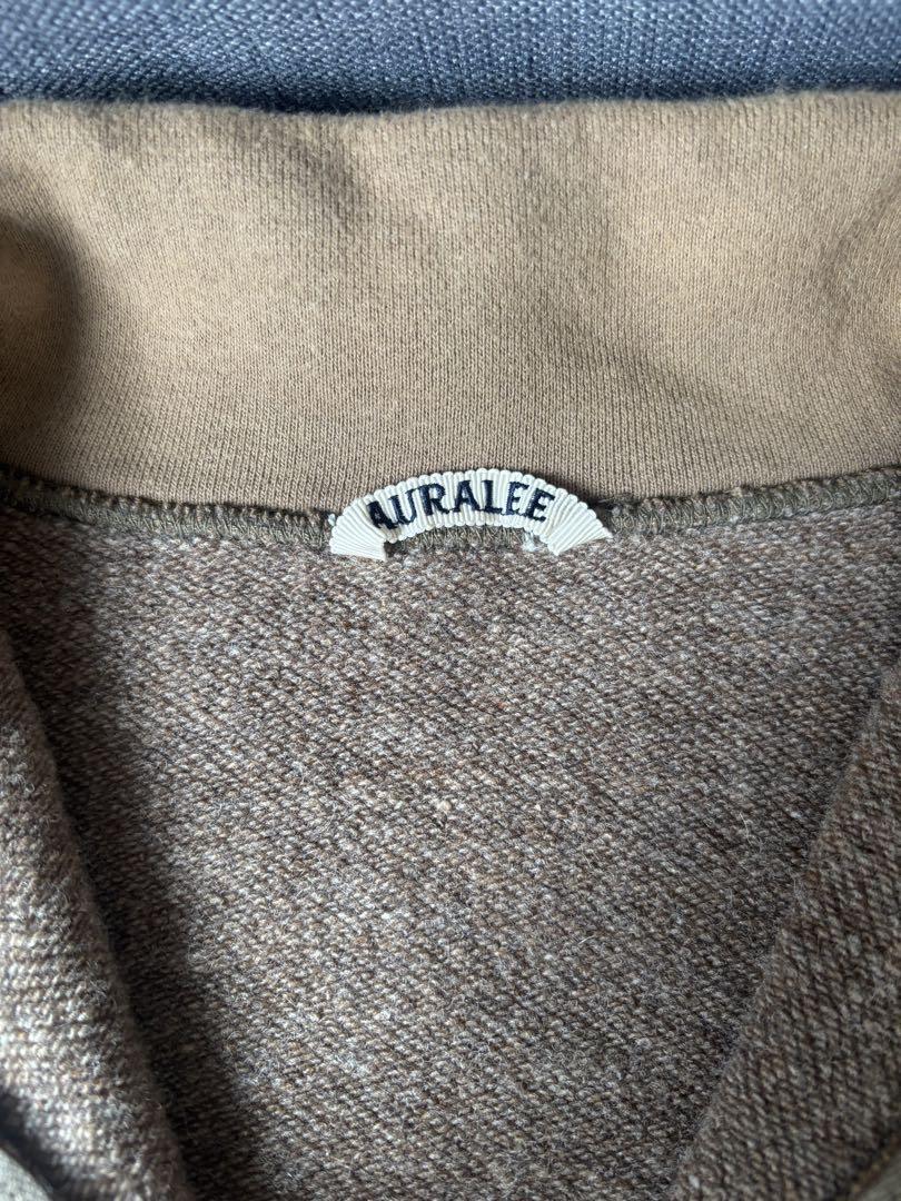 AURALEE Super High Gauge P/O ハーフジップスウェット