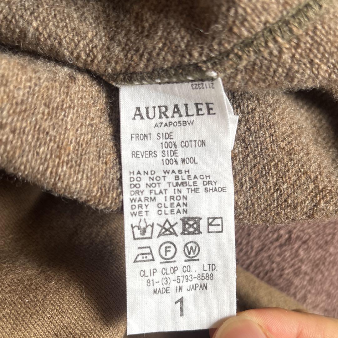 AURALEE Super High Gauge P/O ハーフジップスウェット