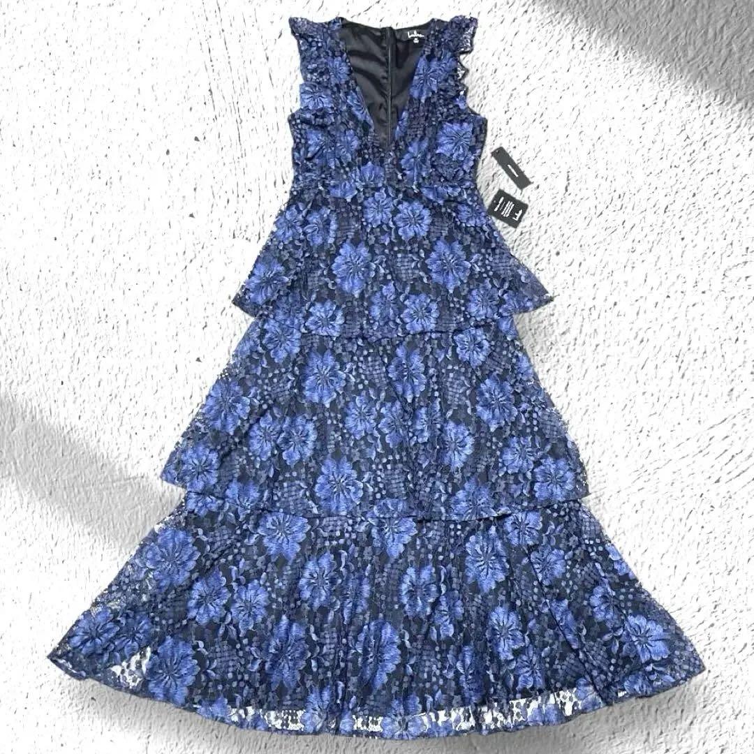 新品未使用　LULUS レース　刺繍　ワンピース　ドレス　ティアード　パーティー