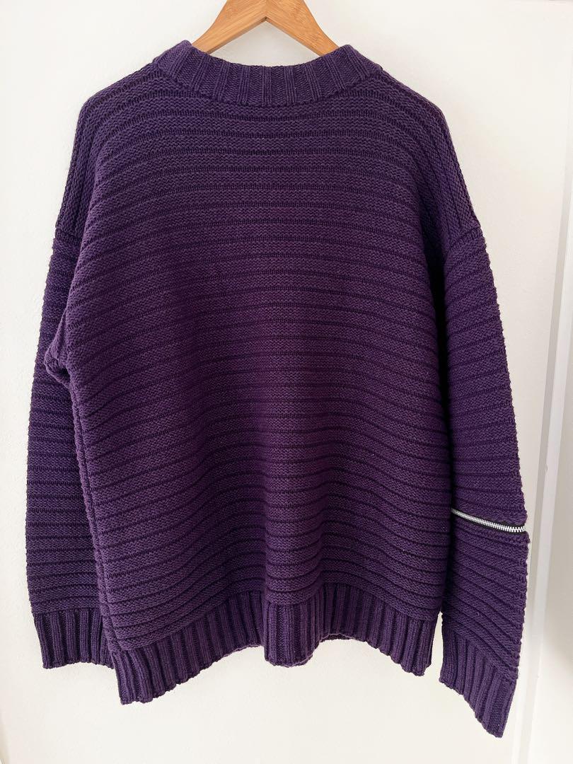 サカイ sacai 2637 紫 パープル ニットメンズ 人気