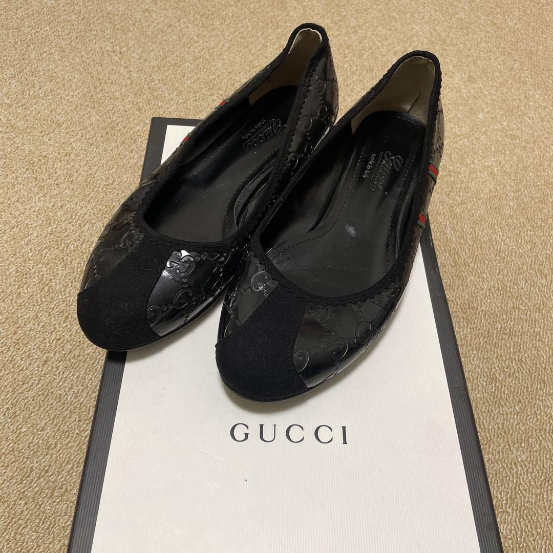 最新最全の GUCCI グッチ フラットシューズ 37 1/2 - メルカリ 靴