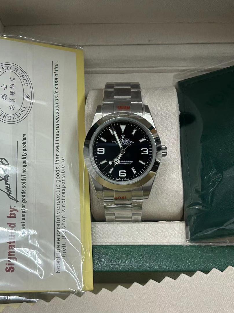 ROLEX Explorer 自動巻き 腕時計 ブラック