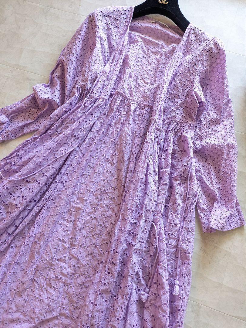 極美品ne Quttez pas ヌキテパ　コットンレース　カシュクールワンピ