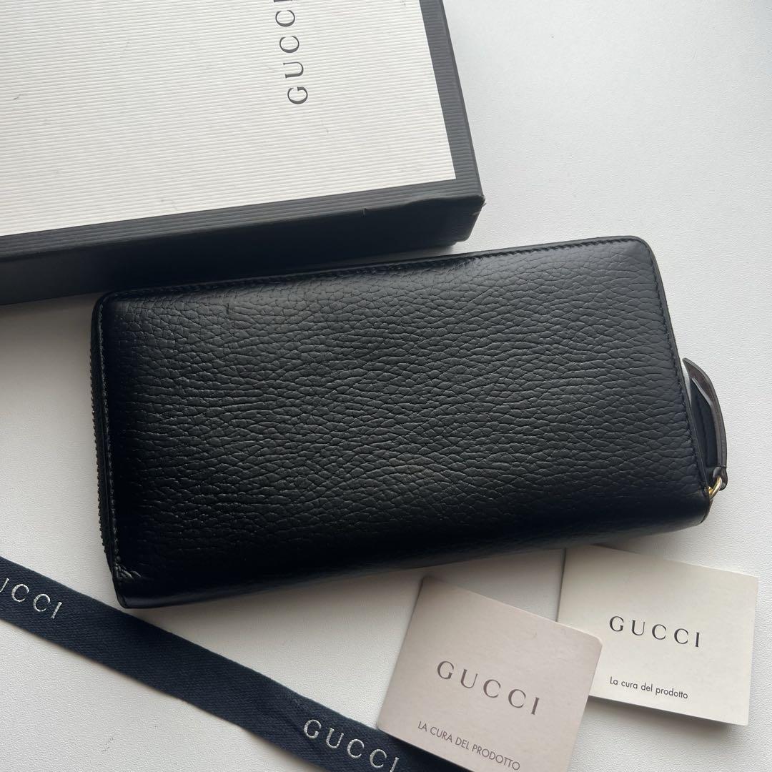 237 極上美品 GUCCI グッチ マーモント 長財布 ラウンドファスナー