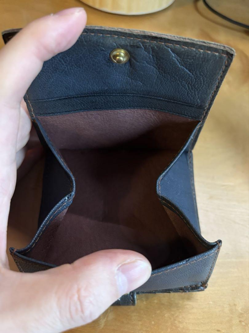 【未使用美品】genten ゲンテン 折り財布 本革 レザー ブルー