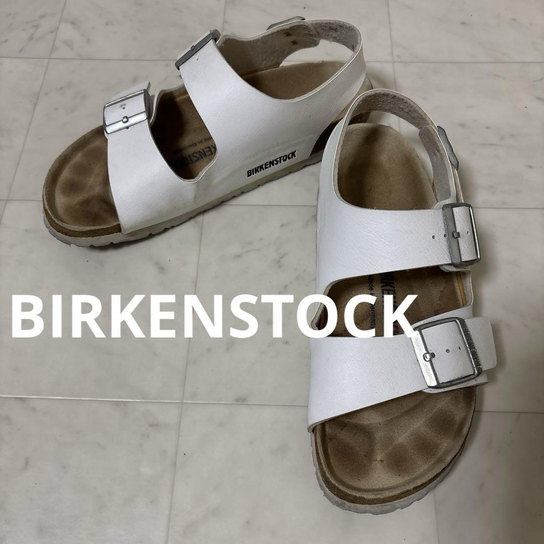 BIRKENSTOCK★定番 人気 ホワイト サンダル ダブルストラップ
