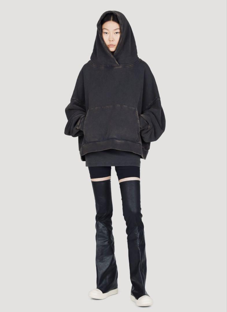 HOOD HOODIE / WASHED BLACK S