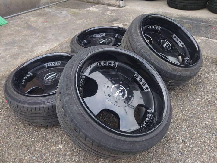 セットです 絶版 IMPULディッシュ ユーロライン ホイールタイヤセット F0jyv-m70998495855 希少 深リム セットです