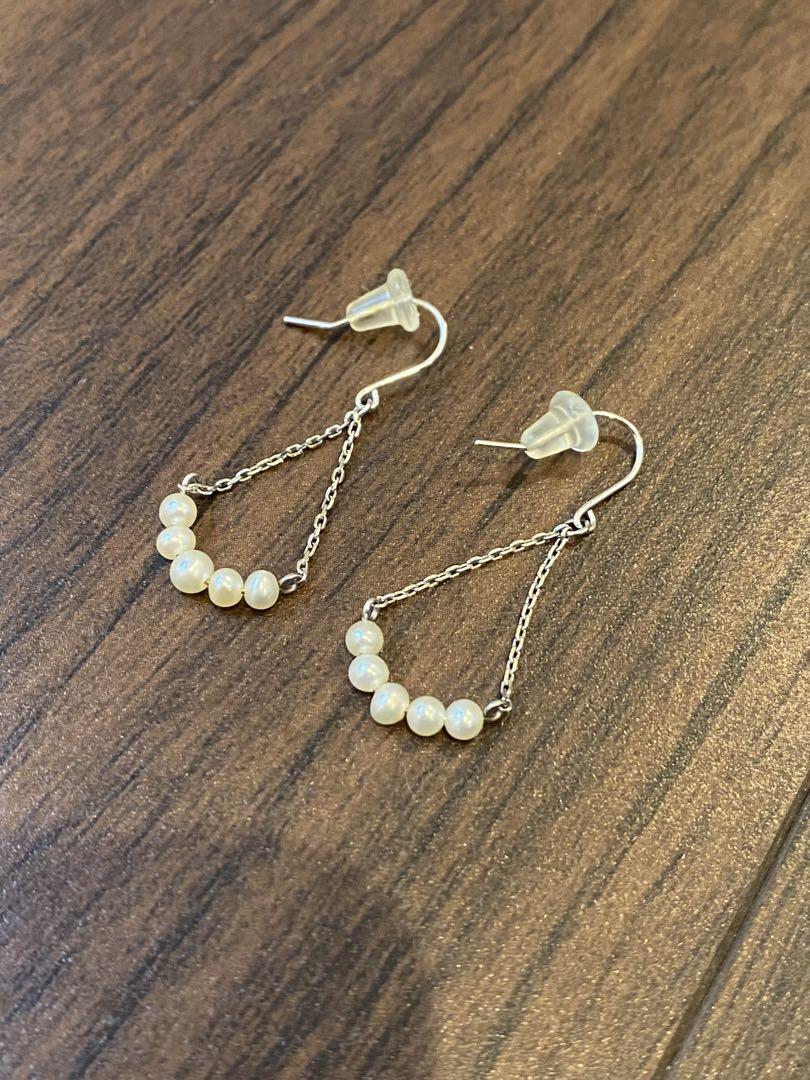 【ヴァンドーム青山（Vendome Aoyama】シルバーパールフープピアス