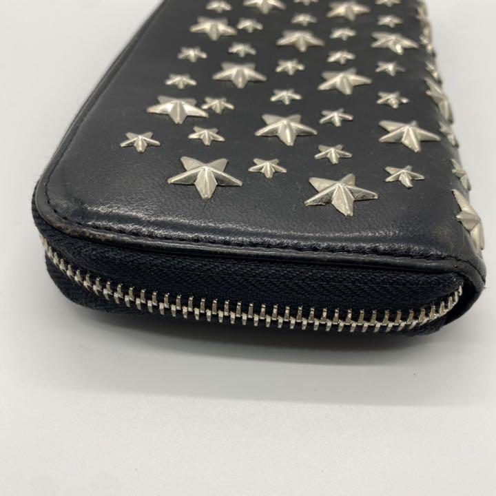 20%OFF 美品 JIMMY CHOO ジミーチュウ 長財布 スタッズ ラウンドファスナー VMF8z-m71001201561 安いお買い得