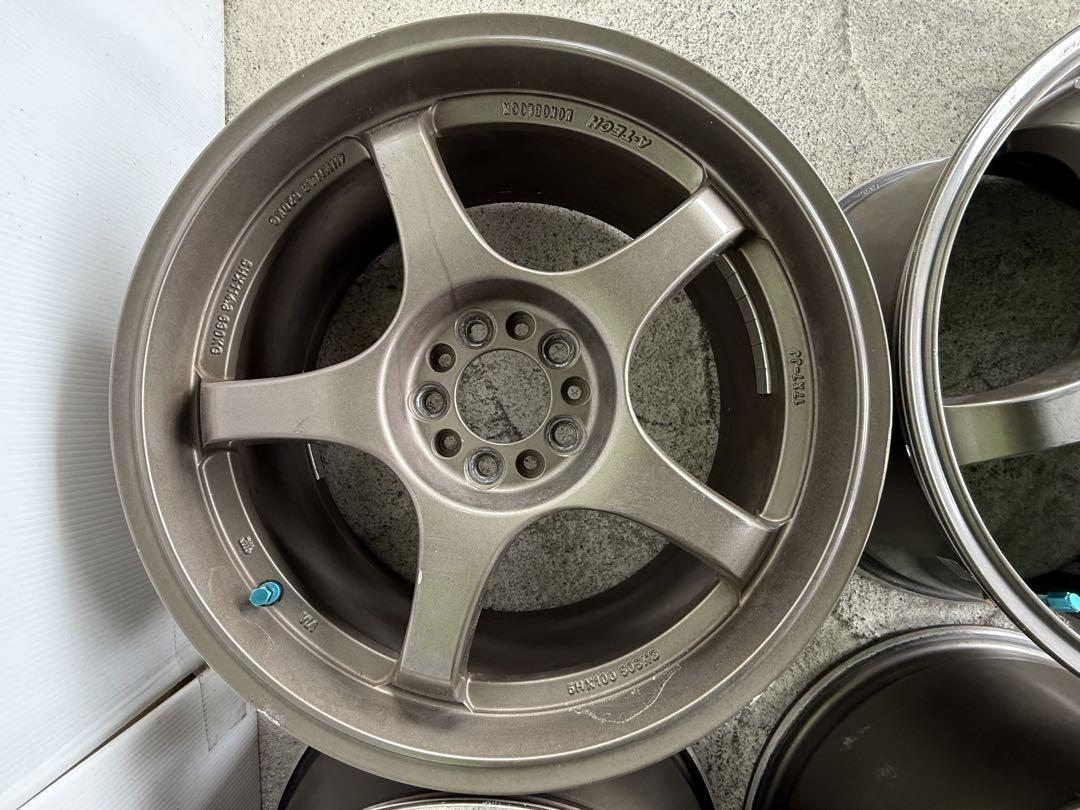 A-TECH MONOBLOCK ブロンズ ホイールセット17インチPCD100