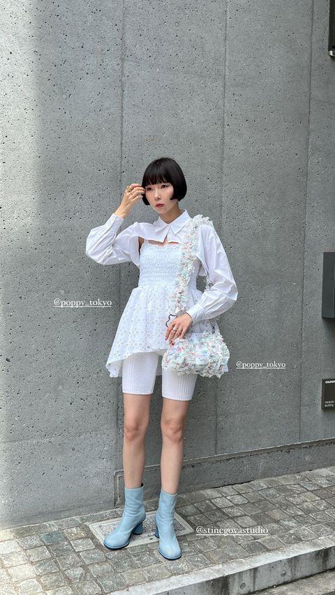 POPPY TULLE FRILL BAG (FLORAL PATTERN) - メルカリ