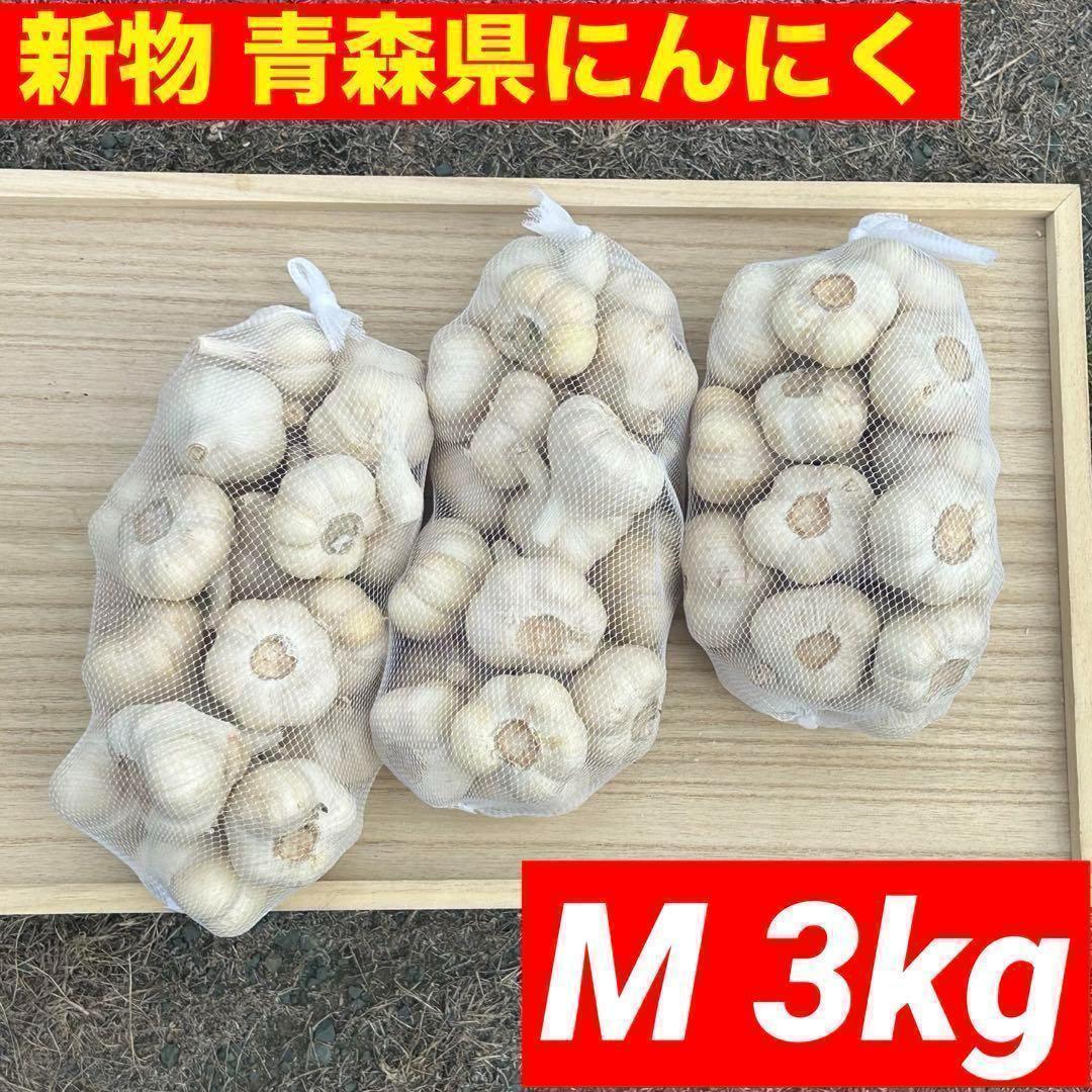 【新物！！】青森県産 にんにく M 3kg福地ホワイト六片 絶品 お買い得