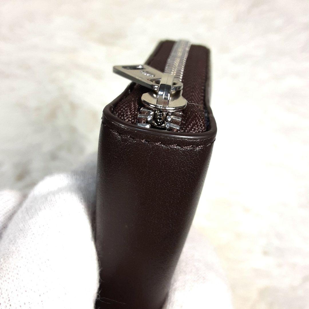 【極美品】J&Mデヴィッドソン スモールジップウォレット ダークブラウン