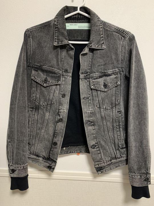 福袋 デニムジャケット Off-White - Gジャン/デニムジャケット ネット通販 L ブリーチデニムジャケット 自由の女神 ☆新品☆OFF-WHITE Gジャン/デニムジャケット