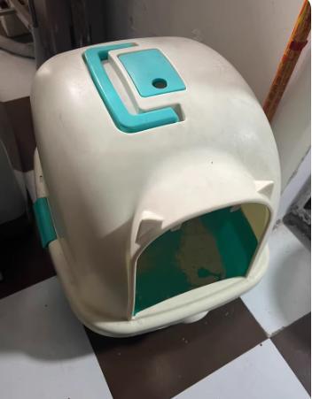 猫型フタ付きキャットトイレ 中型