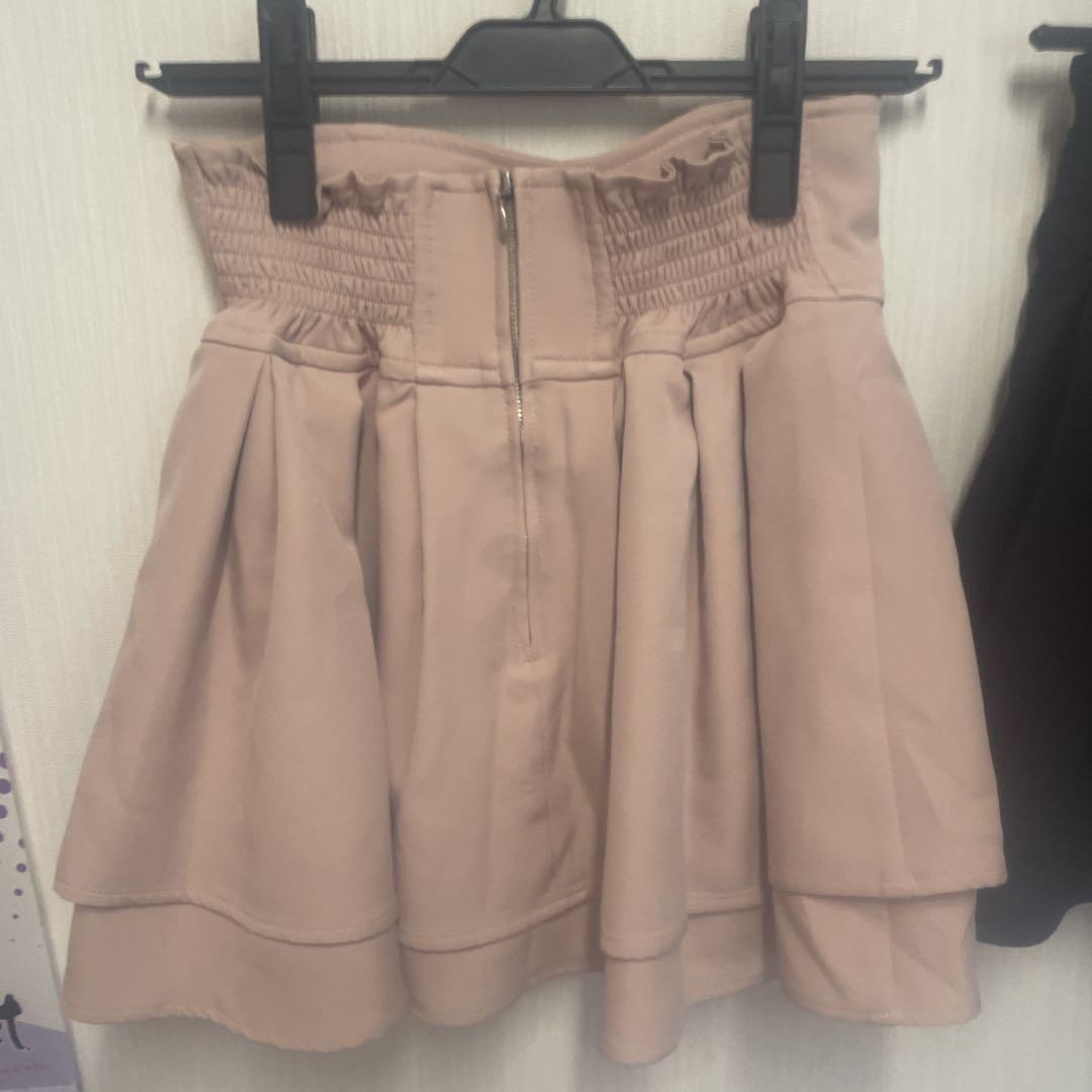 ミシェルマカロン スカート ピンク＆ブラック