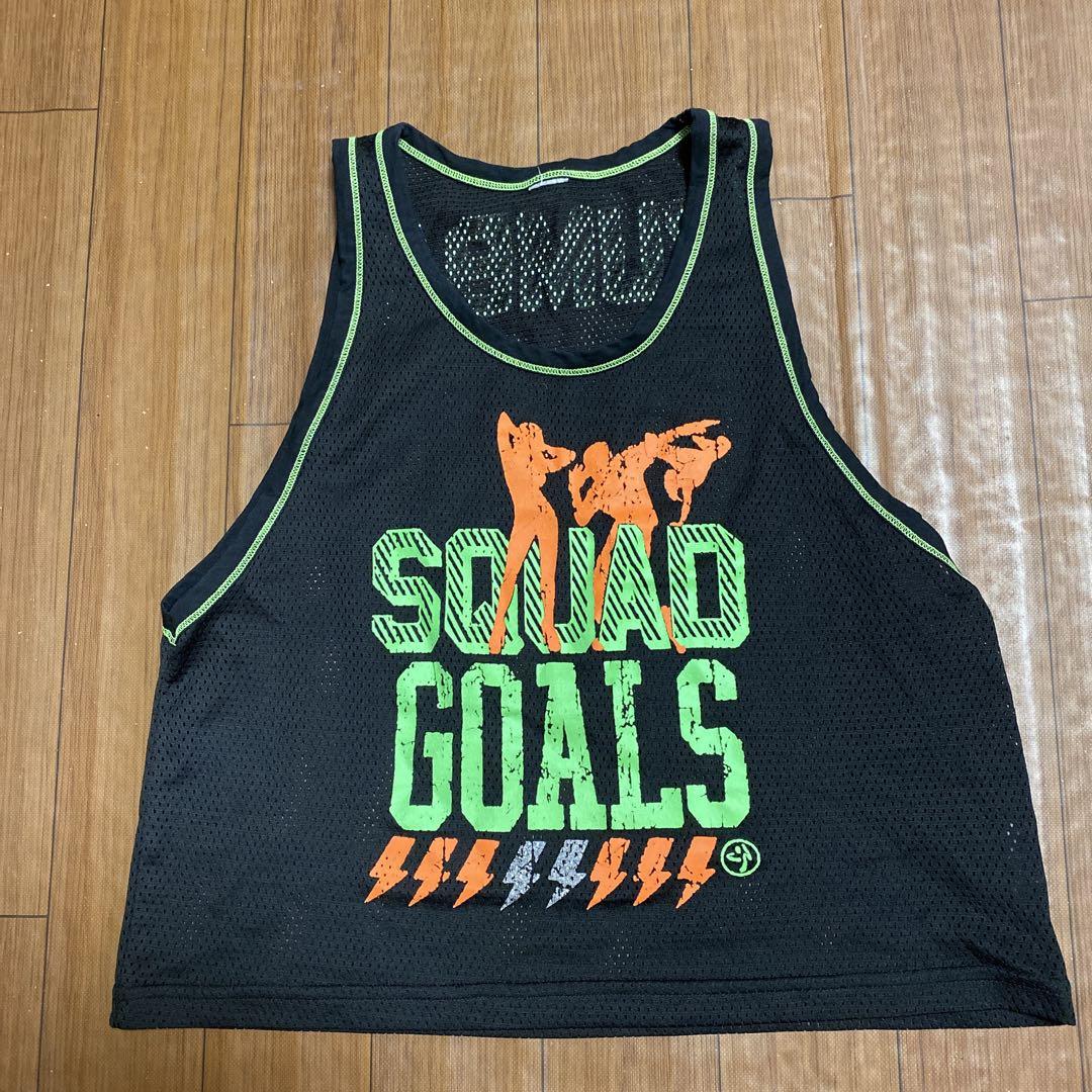 正規品 新品 ズンバ M メッシュ　タンクトップ ZUMBA メッシュタンクトップ Sサイズ ブラック - メルカリ