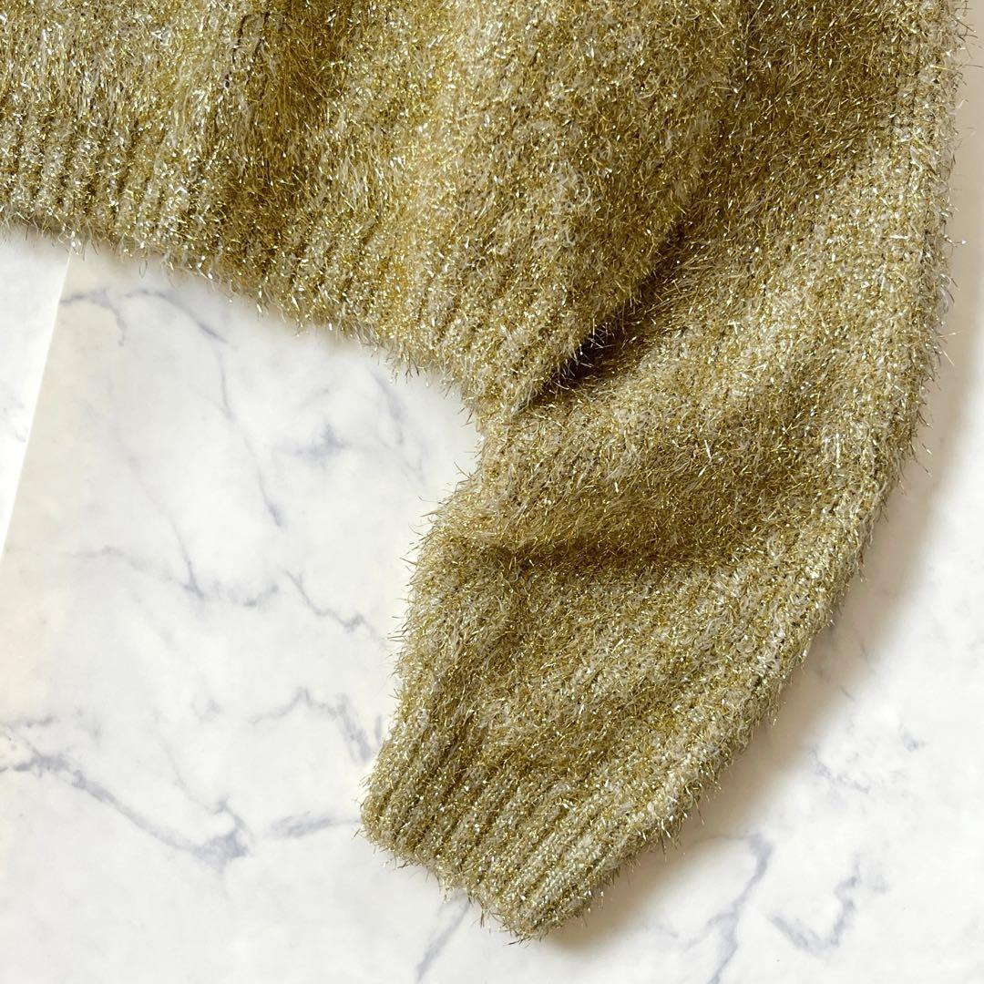 新品タグ付き sheller セミクロップド グリッターセーター 新品タグ付き sheller セミクロップド グリッターセーター