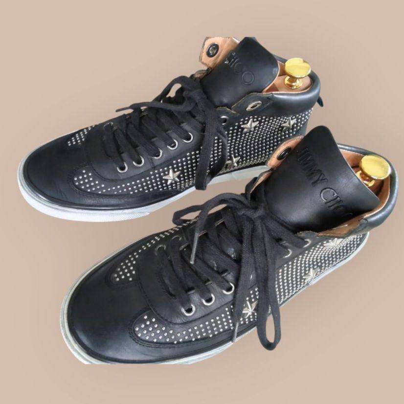 新品未使用JIMMY CHOO ARGYLE 40 1/2ブラック スタッズ 楽天市場】JIMMY CHOO ARGYLE アーガイル ハイカット スニーカー
