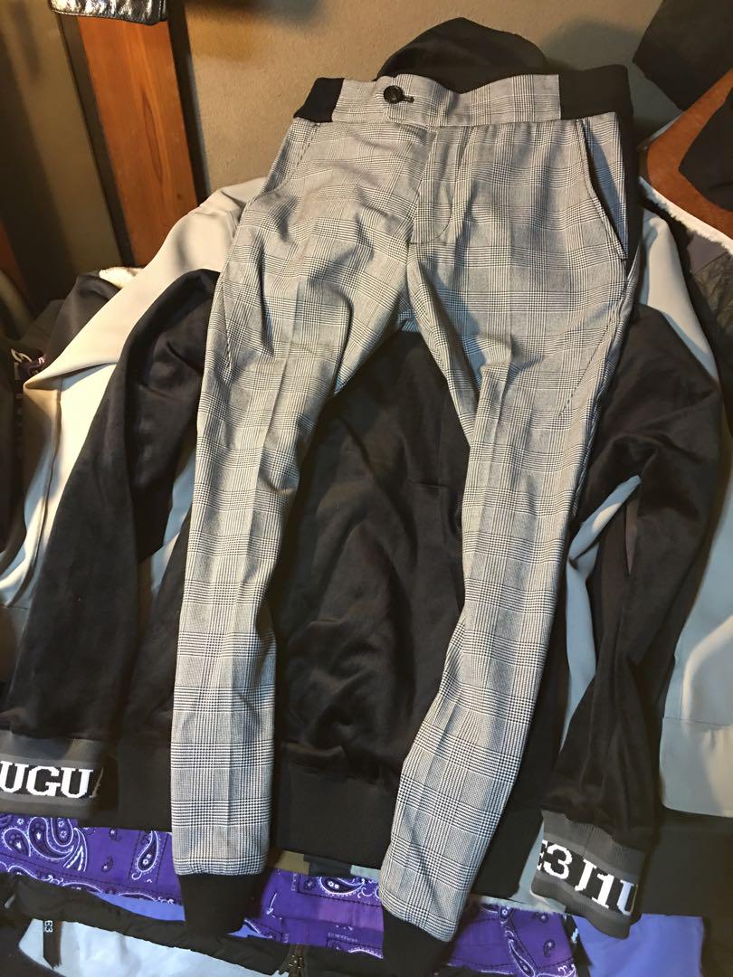 1piu1uguale3 CHECK RIB SLACKS