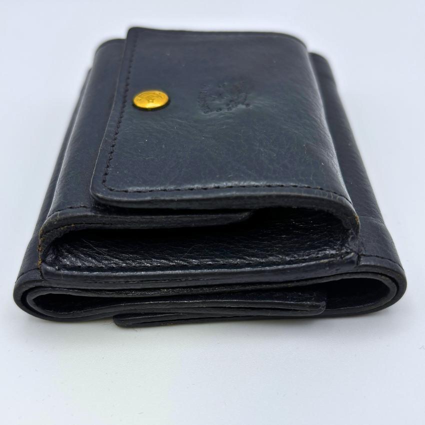 IL BISONTE（イルビゾンテ）三つ折り財布 ブラック レザー 本革