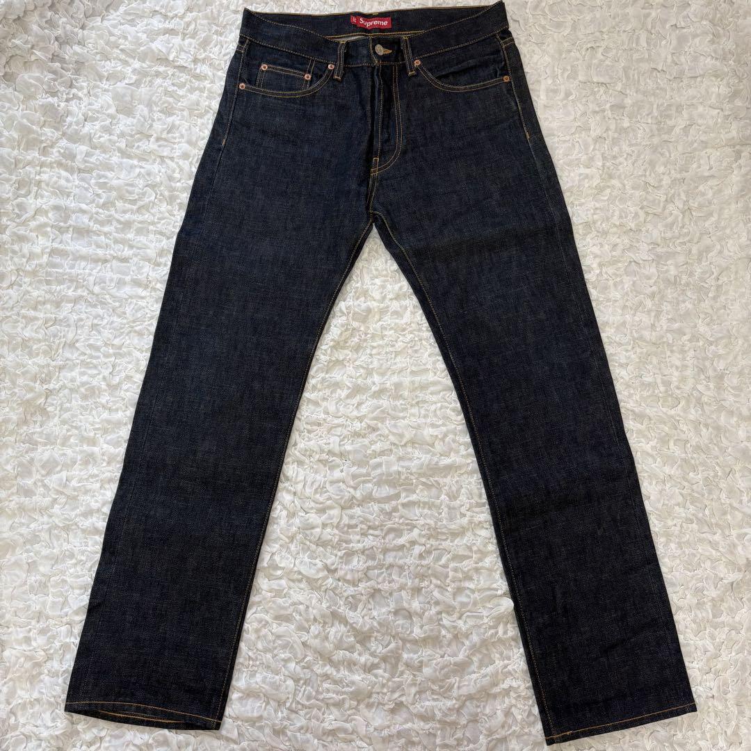 【極学生】濃紺美品 Supreme RIGID SLIM JEAN 32