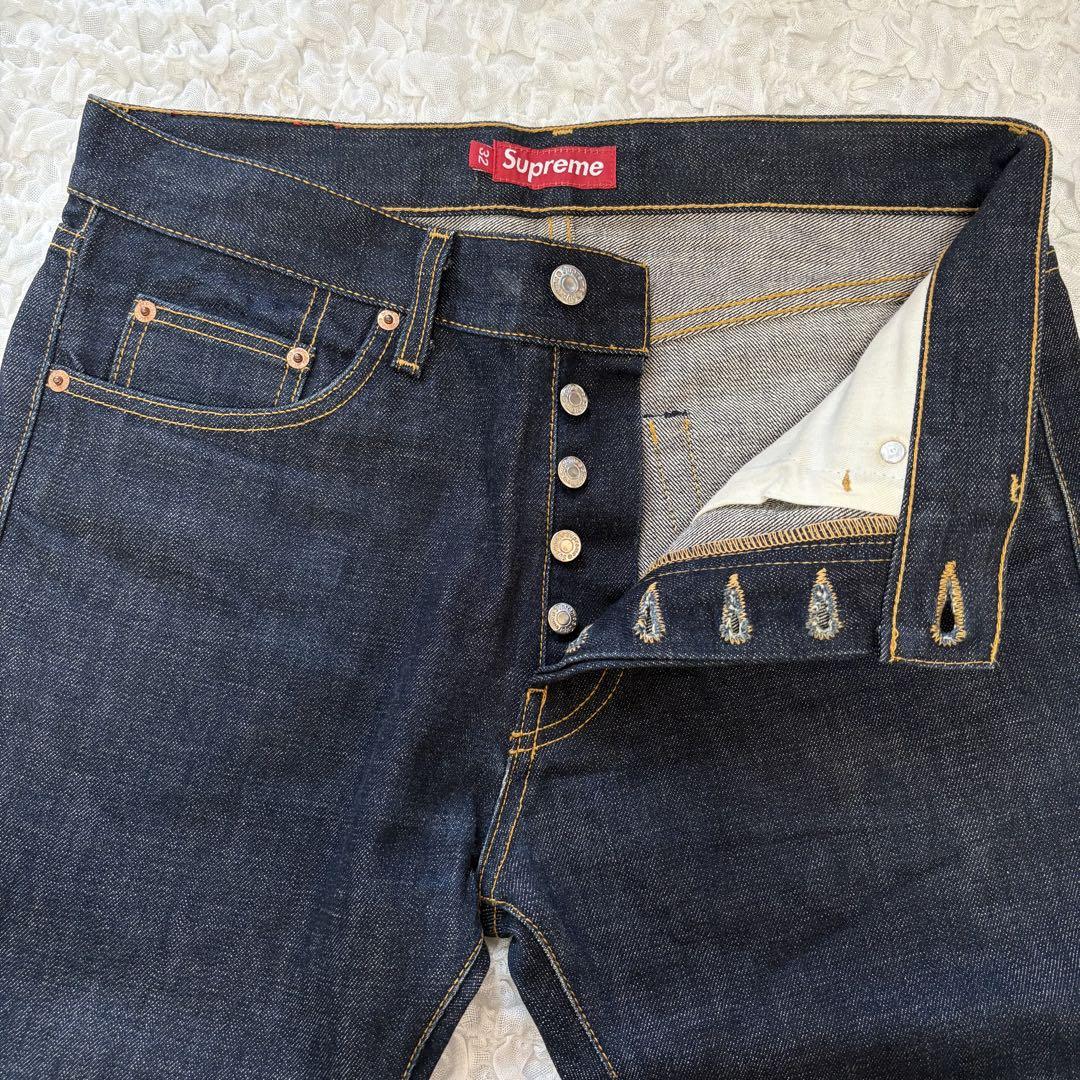 【極学生】濃紺美品 Supreme RIGID SLIM JEAN 32