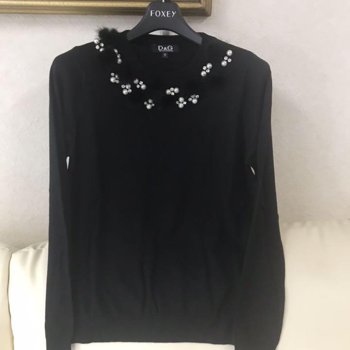 高価☆華やかなカシミヤ混ぜ大粒ダイヤモンド真珠飾り上品素敵