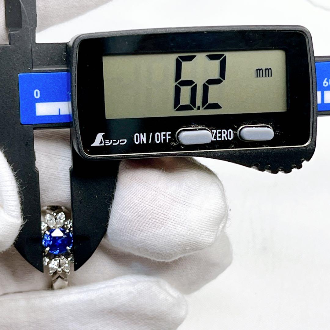 PT850 サファイア ダイヤモンド リング 11.5号　指輪　アクセサリー