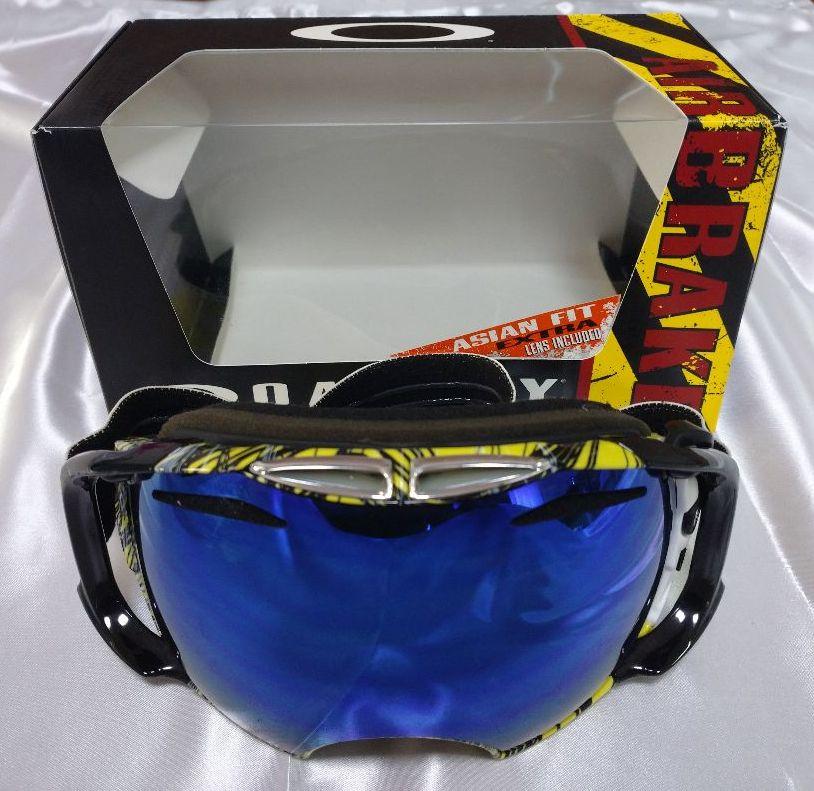 専用 OAKLEY AIRBRAKE スノーゴーグル ブルーミラー オークリー