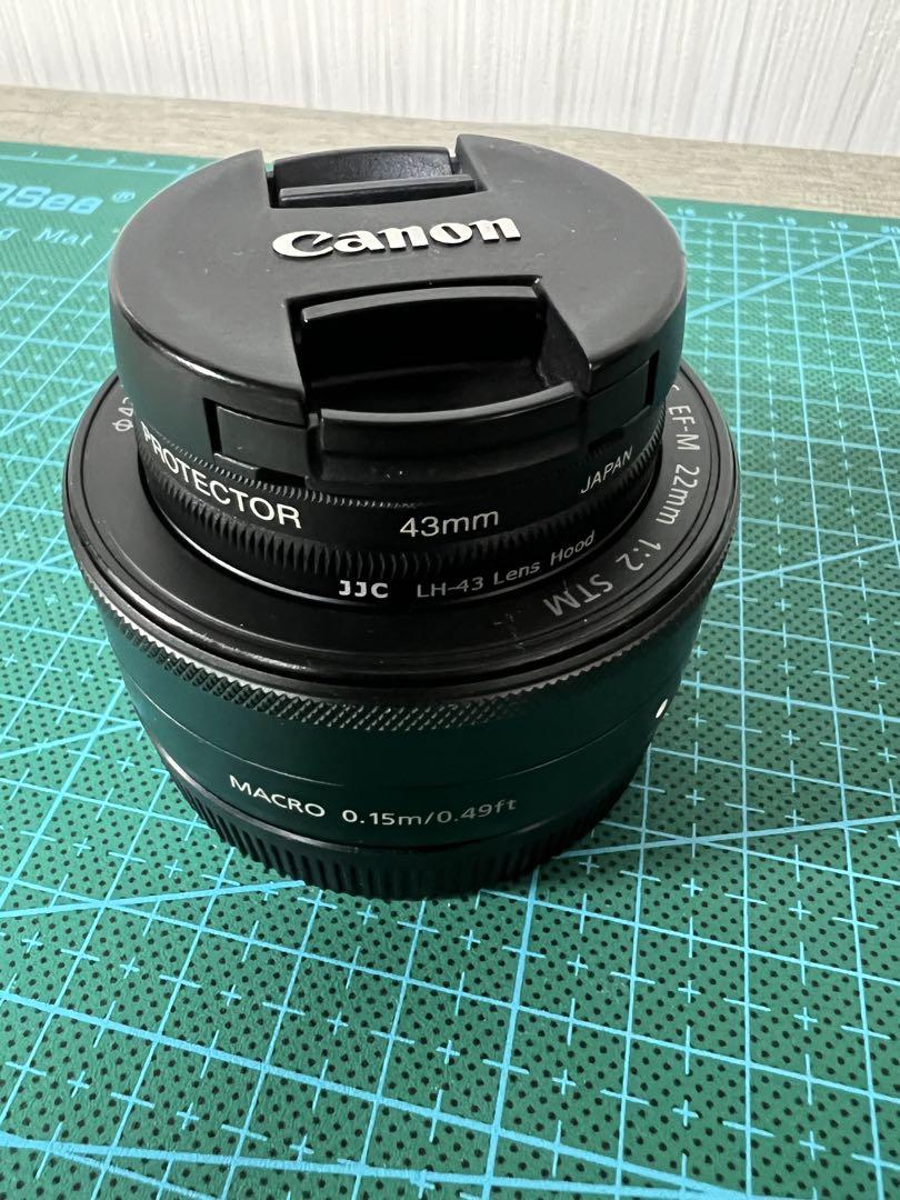 Canon 単焦点レンズ EF-M22mm F2 STM レンズフード付