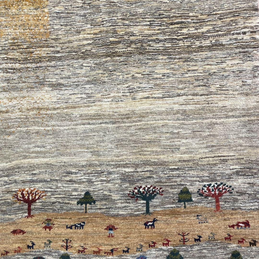 手織りペルシャ絨毯 新品 ギャッベ 120×83〜88cm 寝室サイズ