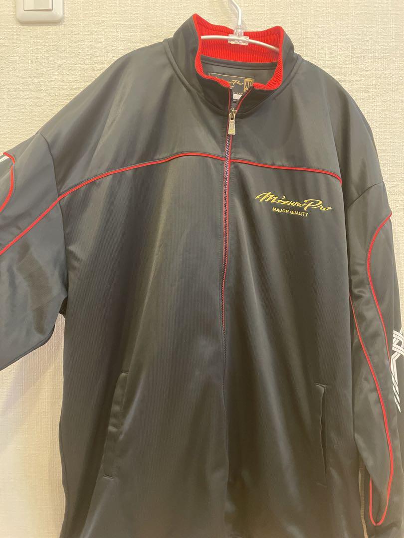 【美品】MizunoPro ミズノプロ　ジャージ　黒✖️赤　XOサイズ