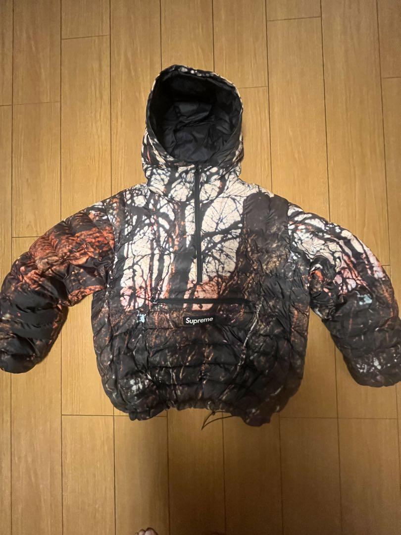 supreme Micro down half zipカモフラージュリアルツリー