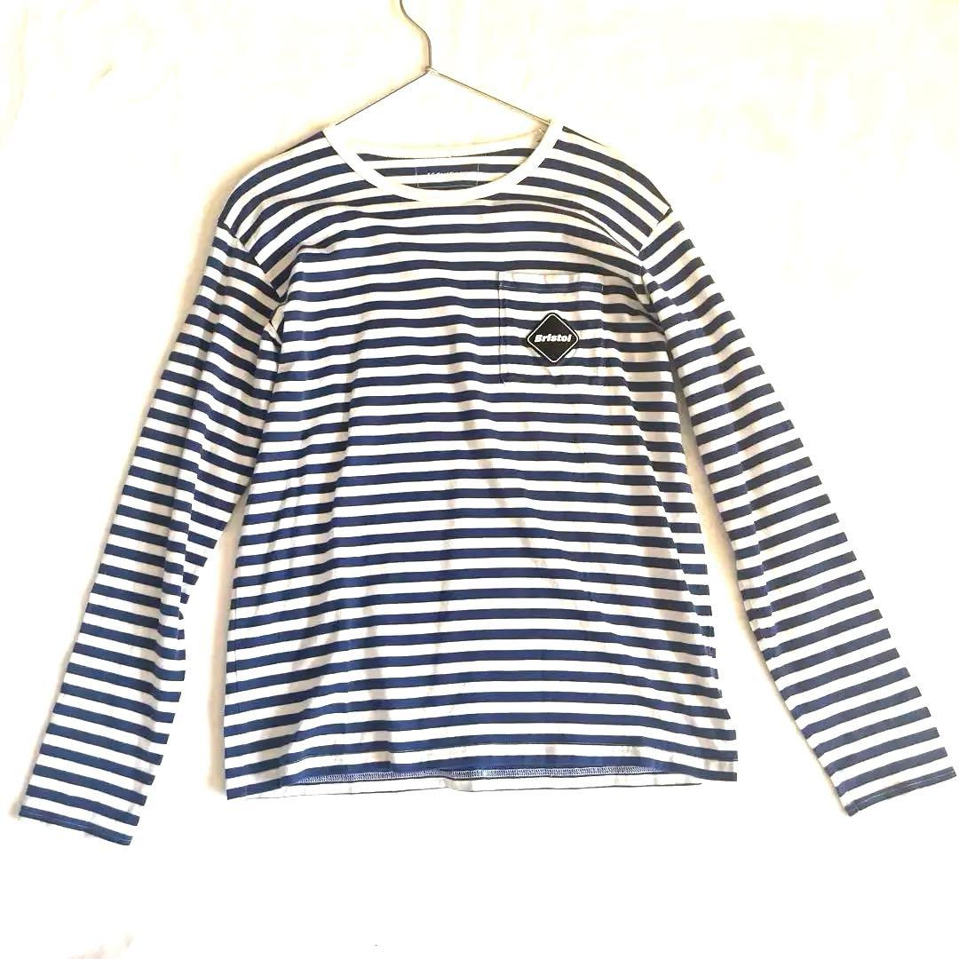ブリストルBristol 青白ストライプ 長袖Tシャツ
