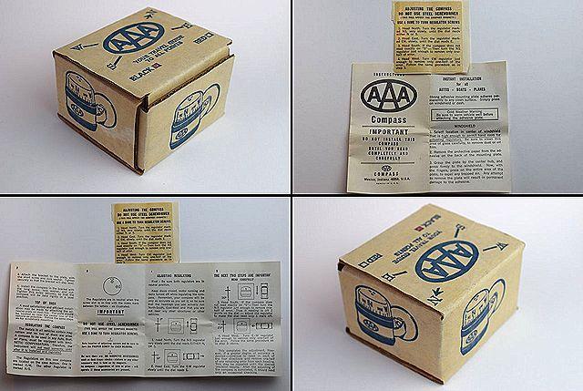 ☆1950's AAA トリプルエー ビンテージ コンパス 箱付き 検 OG