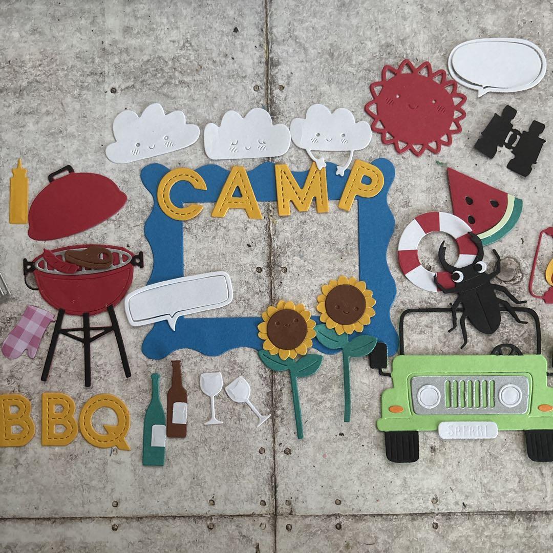 【先生ありがとうset  舞台】ダイカット　クラフトパンチ せんせいありがとう』と『おせわになりました』カットフォント